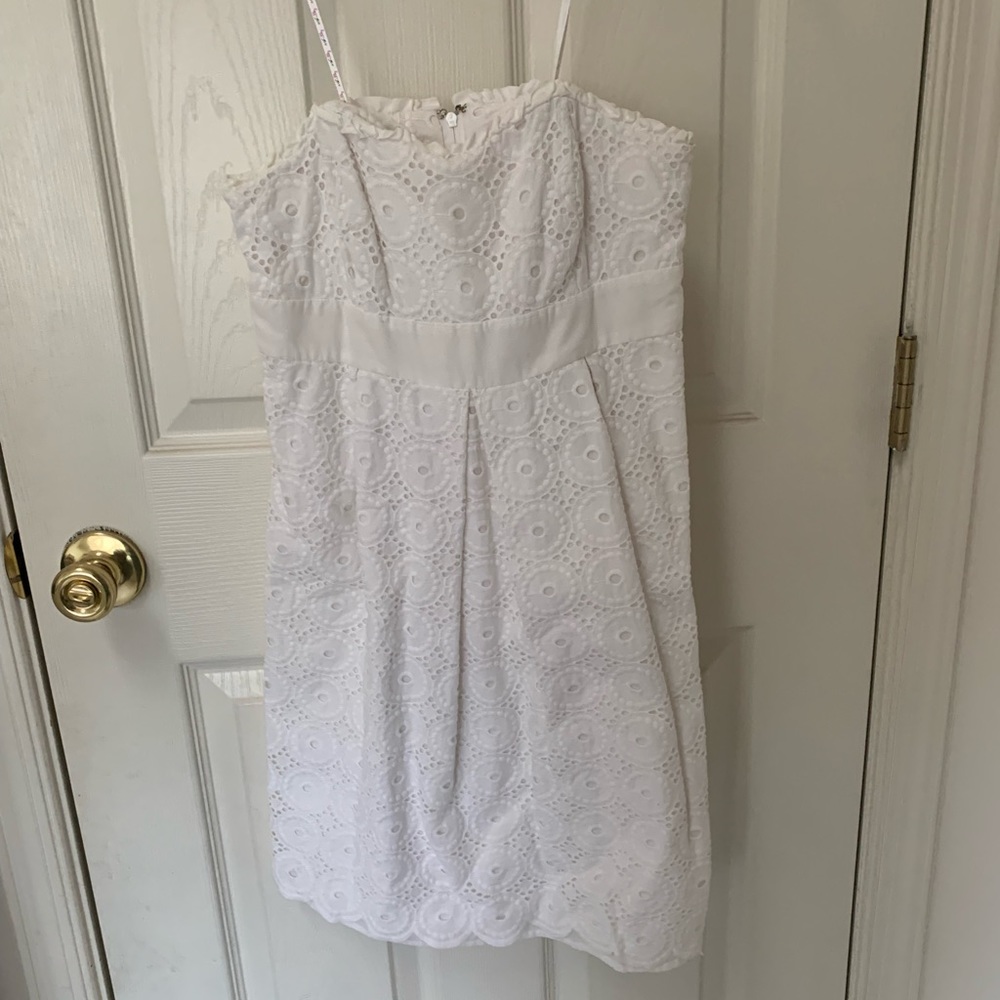 Lilly Pulitzer white strapless dress